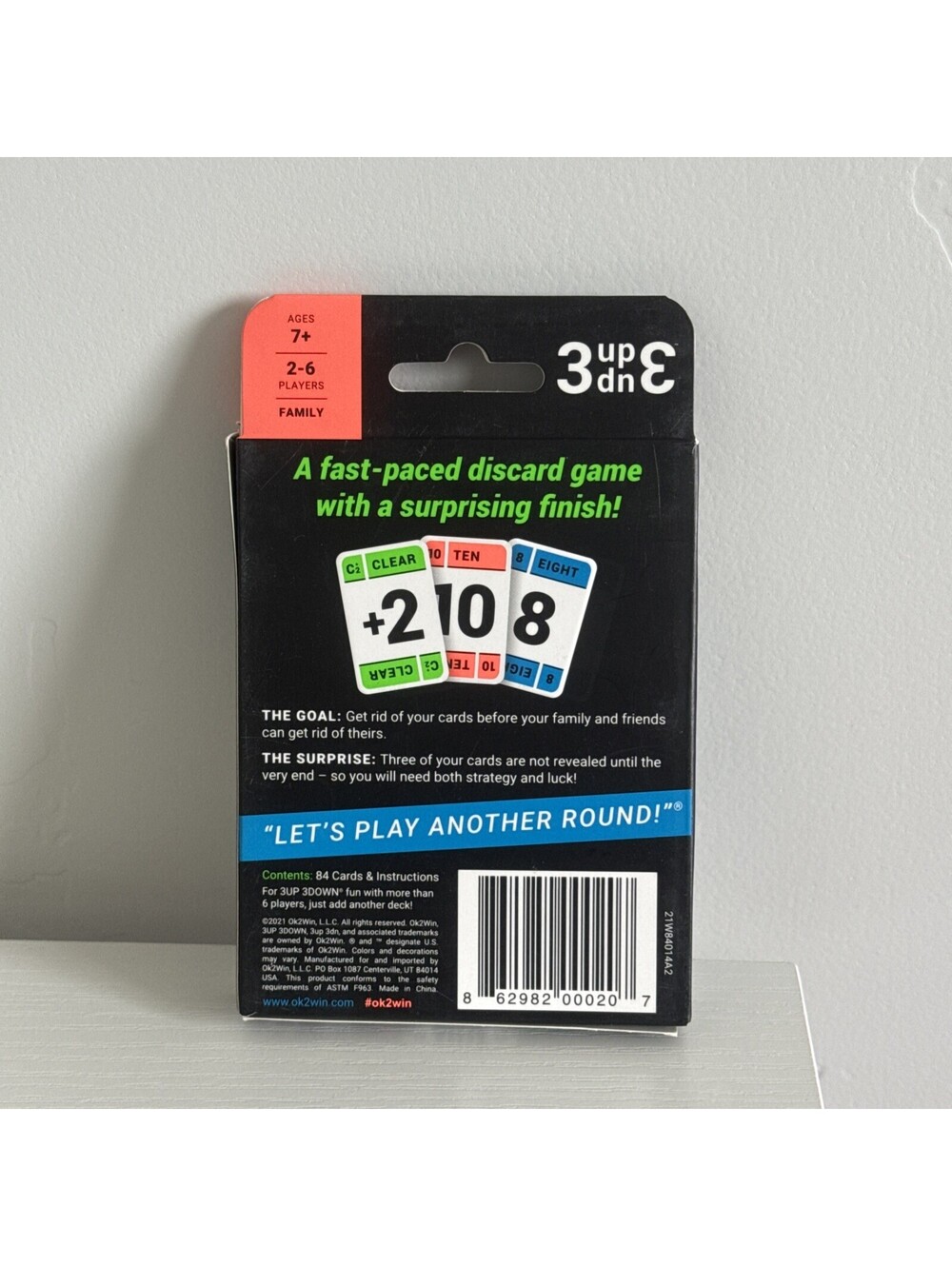 Factory Sealed Ok2Win 3Up 3Down Card Game - 84014A